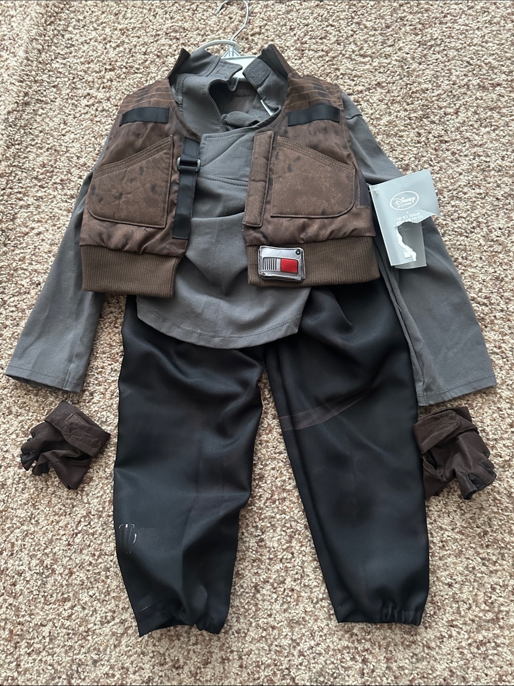 Little Kids STAR WARS Brown and Gray Adventure Vest Costume - Disney